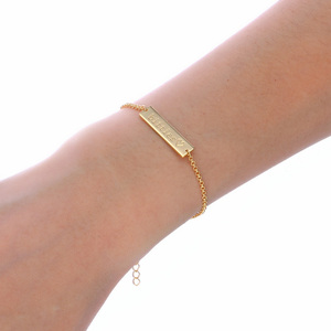 Custom 25*6 mm Baby Bar <strong>Bracelet</strong> Engraved Name <strong>Bracelets</strong> Personalized <strong>Initial</strong> Letter <strong>Bracelet</strong> for Baby Child - Product Image 4