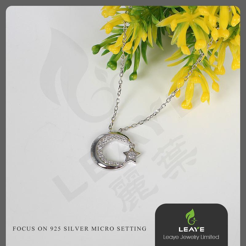 Dubai Joyería Vendedora Caliente de Moda de la luna y estrella collar