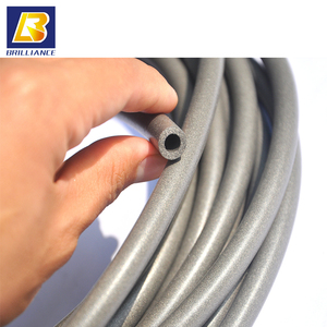 ยางรูปตัว D แบบกลวง ครึ่งวงกลม ขนาด 5 มม. สายยางยืด/ท่อ ยางตัน แถบกลวงทรงกลม แถบ EMI แถบยางนำไฟฟ้า - Product Image 2