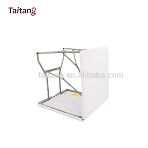 Folding <strong>Table</strong> Easy Carry Plastic Outdoor <strong>Table</strong> Steel Frame Hotel <strong>Buffet</strong> <strong>Table</strong> Round Top 5 Years 50 - Product Image 6
