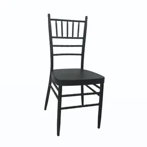 Modern Stackable Metal Steel Chiavari Tiffany Chair Black for Wedding Banquet Wholesale from Dubai Packed in Y