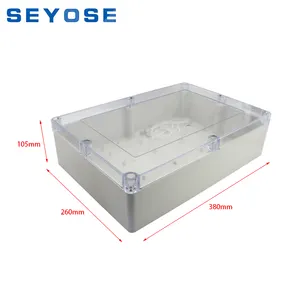 F11T custom high precision ip65 transparent cover abs plastic waterproof control box for electronics 380*260*105mm