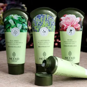 Nceko-exfoliante blanqueador facial, lavado con té verde, rosa, leche y lavanda