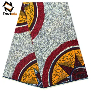 Novo design 100% coton tissu africano cire despejar fantasia cera ancara impressão