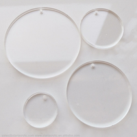 Disques en acrylique artisanaux, cercles en acrylique, disques en plastique transparent