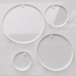 Disques en acrylique artisanaux, cercles en acrylique, disques en plastique transparent - Product Image 1