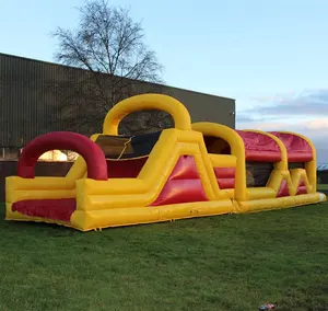 A melhor venda barata inflável adultos projeto do curso de obstáculo 2020 parque gigante inflável comercial do divertimento para o ser humano