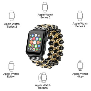 Nuovo Cinturino alla Moda con Perline e Gemme per <span class=keywords><strong>Apple</strong></span> <span class=keywords><strong>Watch</strong></span> Serie 4/5/<span class=keywords><strong>6</strong></span>, Cinturino con Strass - Product Image 5