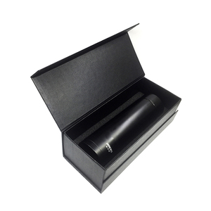Custom black 500ml water bottle magnetic paper gift box packaging