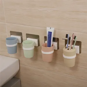 Аксессуары для ванной комнаты настенный держатель для зубной щетки с чашками