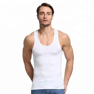 100 Cotton Rib Men Tank Tops Mens Blank Tank Top Solid Casual Adults Sleeveless White Black Gray 1000 In-stock Items