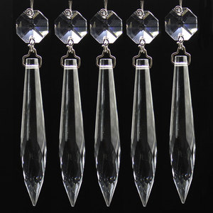 Contas de Prisma de Gelo Transparentes de Alta Qualidade em Vários Tamanhos para Pendurar, Peças de Lustre de Vidro, Pingentes - Product Image 4