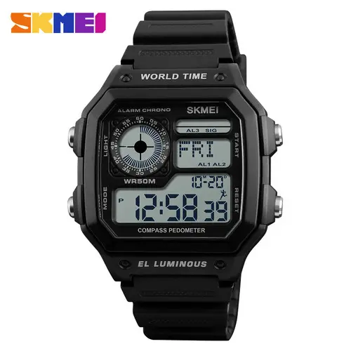Skmei 1373 Men Digital Watches Alarm Chronograph Sport Wristwatches 50M Waterproof