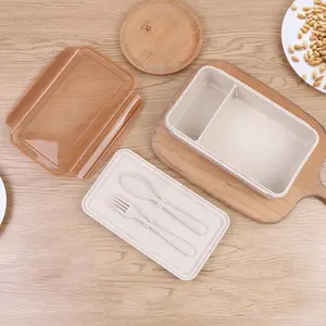 Paglia di grano Scatola di Pranzo di Plastica Per Microonde Scatola di Pranzo di Bento Contenitore di Scatola di Immagazzinaggio Termico