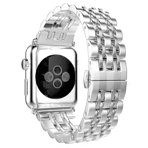สายนาฬิกาสเตนเลสสตีลสำหรับ Apple IWatch,สายนาฬิกาเหล็กสำหรับ IWatch สายนาฬิกาโลหะสำหรับ Apple Watch