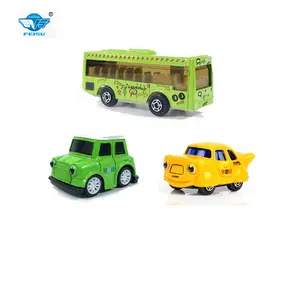Heiße Verkäufe 1: 64 kleine cartoon druckguss auto modell metall spielzeug bus taxi lkw spielzeug diecast spielzeug fahrzeuge