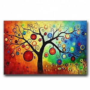 custom art apple money tree oil painting on canvas wall painting