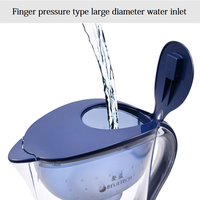 Health Life Filter air Alkaline Manual, Pitcher dengan 1 kendi dan 1 Filter untuk mobil RV, Ionizer karbon aktif plastik luar ruangan