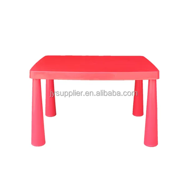 Table en plastique, intérieur de la maternelle, haute qualité, rouge, multi-style pour enfants à l'étude, collection