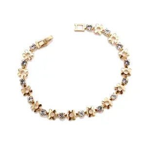 75155 Xuping newest market arrival designs magnet multiply flower gold charm bracelet