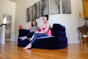 Bestway 75058 <strong>Inflatable</strong> Double Layer <strong>Sofa</strong> With Cup Holder 1.65m X 89cm X 64cm - Product Image 2