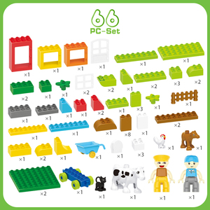 Los bloques del juguete del ABS de la alta calidad 66pcs fijaron los ladrillos del juguete compatibles a los legos <span class=keywords><strong>Duplo</strong></span> - Product Image 2
