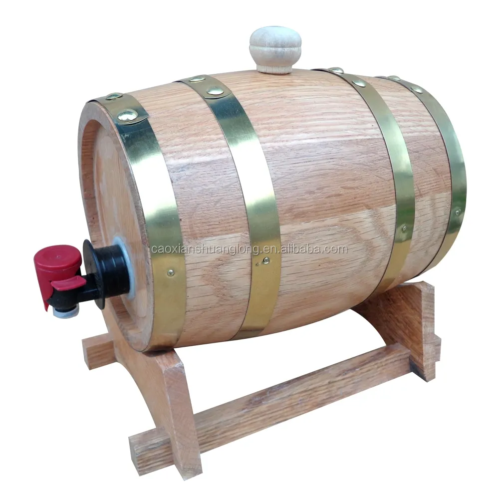 โรงงานขายส่งใหม่5l ขนาดเล็กตาราง Top Wine Barrel ไม้เบียร์ Keg