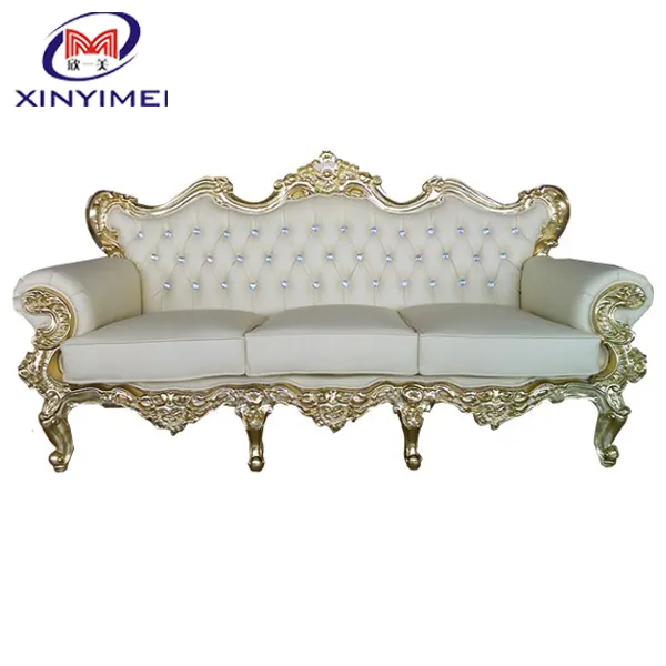 Factory direct luxury hand carved furniture leather european style sofa