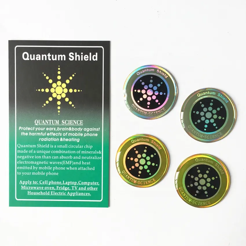 OEM scalare di energia di quantum shield anti-radiation sticker con argento e oro di colore! 5G di protezione <span class=keywords><strong>emf</strong></span>