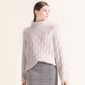 С длинными рукавами вязаный крест панель, женский свитер, свитер, топы - Product Image 5