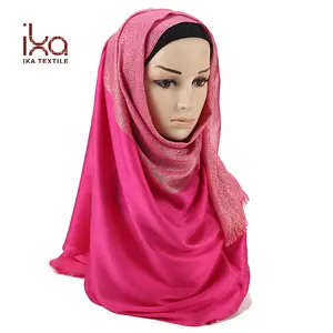 Женская металлическая мягкая шаль из пашмины, шарф-накидка в однотонных цветах