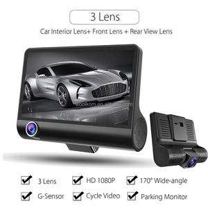 Nhà Máy Bán buôn 3 ống kính 4 ''hd 1080P xe Car DVR Dash Cam ba chiều Video Recorder Ba kênh Dash Cam xe hộp đen - Product Image 4