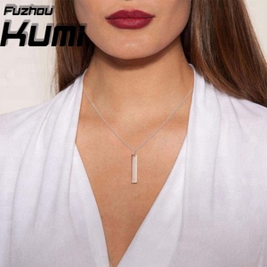 Grabado siempre en <span class=keywords><strong>mi</strong></span> corazón 925 Barra de plata Collar para las mujeres - Product Image 2