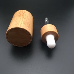 Venta caliente de bambú madera serie 10 ml 15 ml 30 ml esencial aceite de oliva tapa de vidrio cuentagotas - Product Image 4