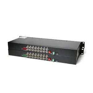 1 जोड़ी 16 चैनल डिजिटल वीडियो ऑप्टिकल कनवर्टर फाइबर ऑप्टिक वीडियो ट्रांसमीटर और रिसीवर 16CH + RS485 डेटा