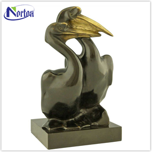 Usine coulée en gros pas cher prix haute qualité en laiton Animal Sculpture métal oiseau Antique Bronze pélican Statue <span class=keywords><strong>à</strong></span> <span class=keywords><strong>vendre</strong></span> - Product Image 2
