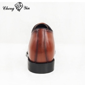 Zapatos de Vestir de Cuero Genuino para Hombre, Color Marrón Oscuro, con Elevador Interno, de Alta Calidad, para Oficina - Product Image 4