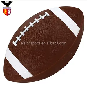 Natural de goma pelota de fútbol americano pelota de rugby con diseño personalizado