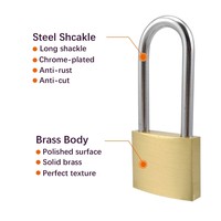 Cadenas de sécurité personnalisé de 30mm antivol résistant aux intempéries en laiton à trois cercles finition satinée certifié ISO9001 avec clés