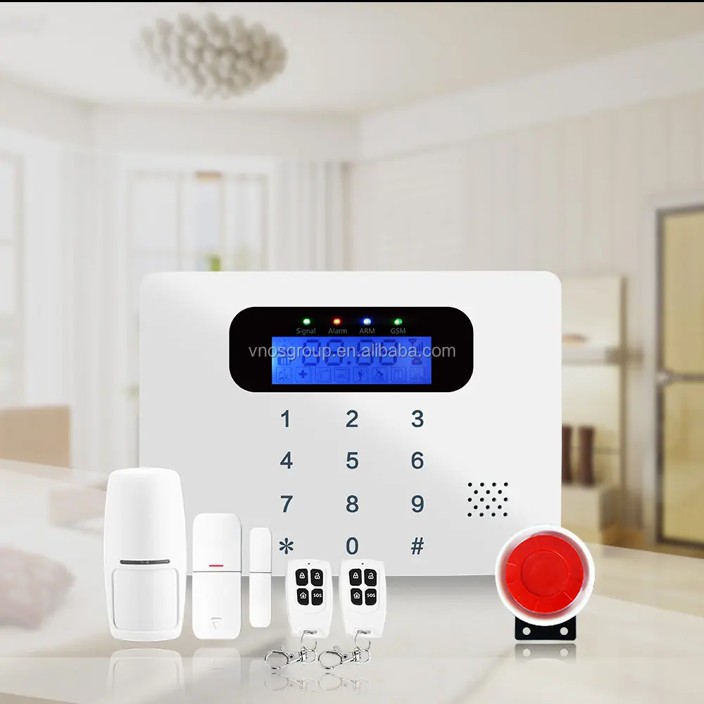 Sistema de alarme gsm super fino original, alarme app ios android sistema de segurança residencial