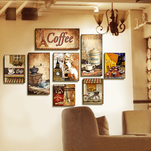 Pinturas clásicas del arte en la lona, arte de la pared para la cafetería y <span class=keywords><strong>el</strong></span> restaurante decoración - Product Image 1