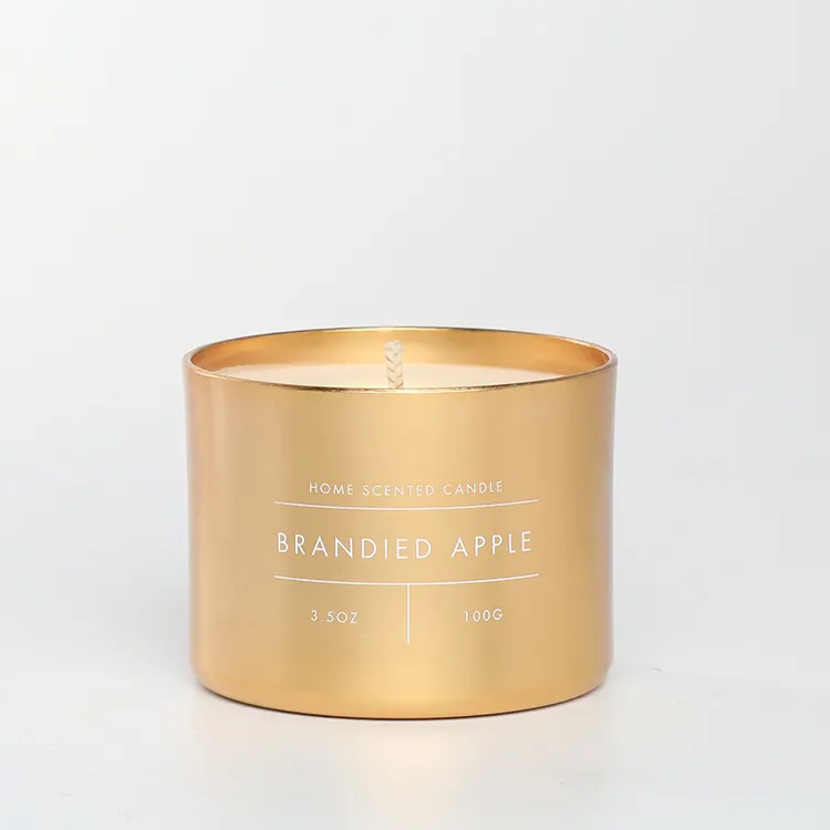 Высококачественная алюминиевая свеча M & SENSE под заказ в виде чашки цвета розового золота для дня рождения