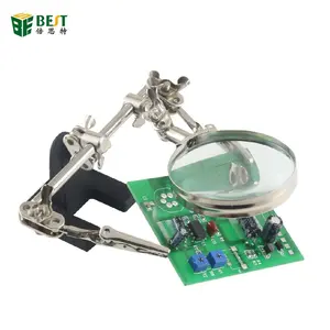 BEST 168Z Adjustable Magnification Magnifying Glasses With Clips PCB Board Repair Magnifying Glass