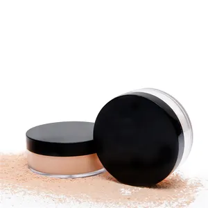 Großhandel langlebige glatte Foundation lose Make-up Glitter Puder für Schönheit mit Puf