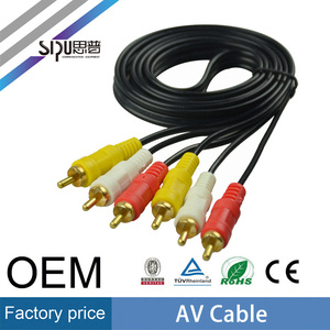 SIPU cable de audio de vídeo de <span class=keywords><strong>precio</strong></span> de fábrica para dvd al por mayor macho a 3rca macho Av y cables de altavoz - Product Image 1
