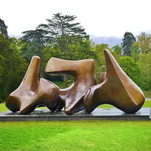 Outdoor modern abstract polygon metal bronze art henry moore sculpture for sale