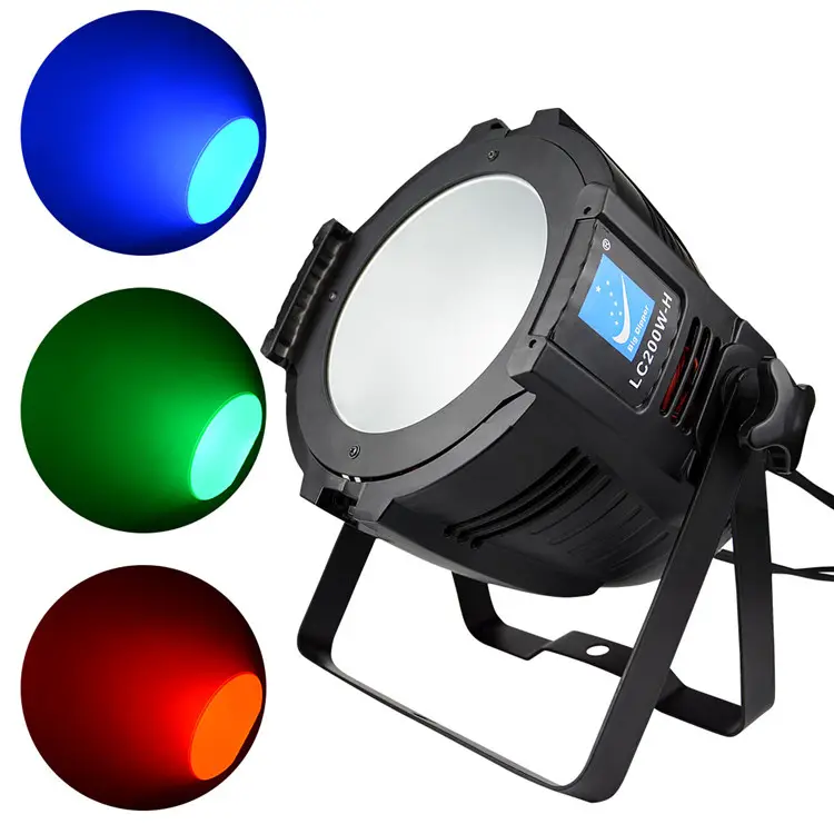 Büyük kepçe Clubnight konser Par aydınlatma 200W RGB 3 IN1 COB topu yıkama ışıkları sahne Led ışık LC200W-H