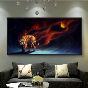 El rey de las bestias Tigre vista nocturna pintura de cristal kit - Product Image 2