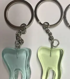 Transparent molaire forme porte-clés pour les cliniques dentaires cadeaux de promotion