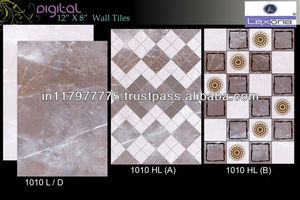 Azulejo de pared y suelo de cerámica de porcelana esmaltada moderna Acabado brillante para uso interior de baño - Product Image 2